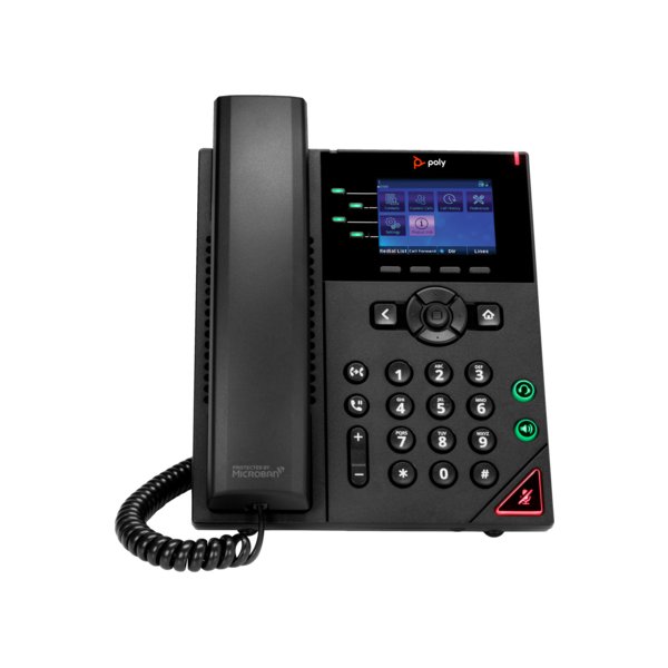 HP POLY VVX 250 IP Telefon mit 4 Leitungen und PoE-fähig, IP-Telefon, Schwarz, Kabelgebundenes Mobilteil, 4 Zeilen, LED, 7,11 cm (2.8")