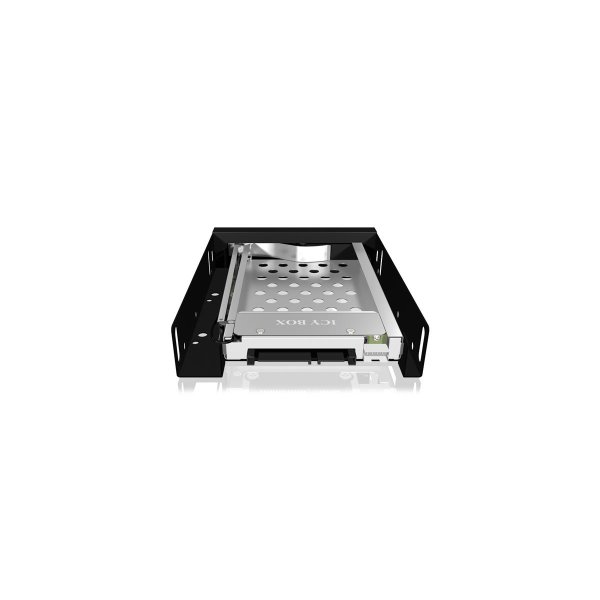 ICY BOX IB-2217StS, 8,89 cm (3.5"), Speicherlaufwerkbehälter, 2.5", SATA, SATA II, SATA III, Schwarz, Aluminium, Kunststoff, Edelstahl