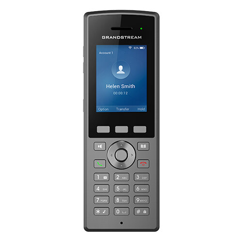 Grandstream WP825, IP-Mobiltelefon, Anthrazit, Tisch/Bank, Antibakteriell, Chemikalienbeständig, Tropfsicher, Wasserdicht, IP67, 2 Zeilen