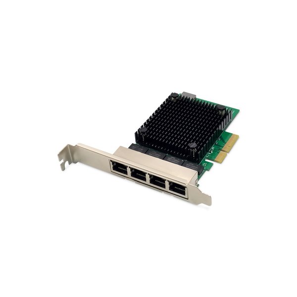 DIGITUS 4 Port 2,5 Gigabit Ethernet Netzwerkkarte, RJ45, PCI Express, Realtek Chipsatz