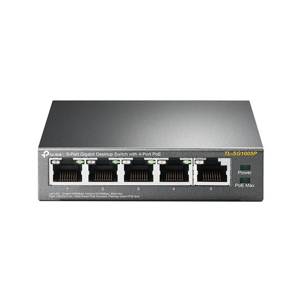 TP-LINK TL-SG1005P, Unmanaged, Gigabit Ethernet (10/100/1000), Power over Ethernet (PoE)