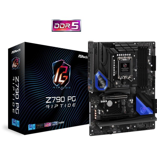 ASRock Z790 PG Riptide, Intel, LGA 1700, Intel® Core™ i5, Intel® Core™ i7, Intel® Core™ i9, DDR5-SDRAM, 128 GB, DIMM