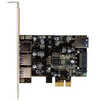 StarTech.com 4 Port PCI Express USB 3.0 Karte, PCIe, USB 3.2 Gen 1 (3.1 Gen 1), Full-height / Low-profile, PCI 2.0, Schwarz, Edelstahl, 3 m