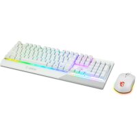 MSI S11-04DE305-CLA, Kabelgebunden, USB, Mechanischer Switch, QWERTY, RGB-LED, Weiß