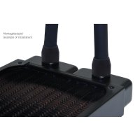 Alphacool 17638, Anpassung, Aluminium, Messing, Schwarz, 1/4", CE, FC, RoHS, 1,8 cm