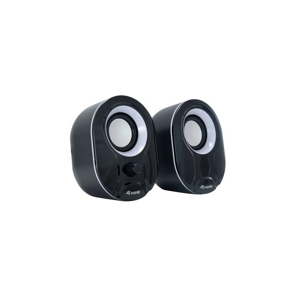 Equip Stereo-2.0-Lautsprecher, 2.0 Kanäle, Kabelgebunden, 3 W, 80 - 20 Hz, 40 Ohm, Schwarz, Weiß