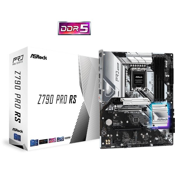 ASRock Z790 Pro RS, Intel, LGA 1700, Intel® Core™ i5, Intel® Core™ i7, Intel® Core™ i9, DDR5-SDRAM, 128 GB, DIMM