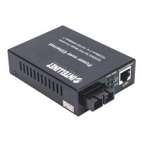 Intellinet Gigabit PoE+ Medienkonverter, 1000Base-T RJ45-Port auf 1000Base-LX (SC) Singlemode, 20 km, PoE+ Injektor, 1000 Mbit/s, 1000Base-T, 1000Base-LX, IEEE 802.3, IEEE 802.3ab, IEEE 802.3af, IEEE 802.3at, IEEE 802.3u, Gigabit Ethernet, 10,100,1000 Mbi