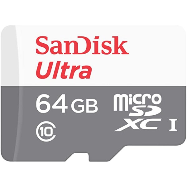 SanDisk SDSQUNR-064G-GN3MN, 64 GB, MicroSDXC, Klasse 10, Class 1 (U1), Grau, Weiß