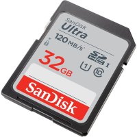 SanDisk Ultra, 32 GB, SDHC, Klasse 10, UHS-I, 120 MB/s,...