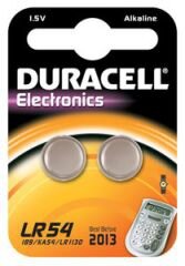 Duracell 052550, Einwegbatterie, SR54, Alkali, 1,5 V, 2 Stück(e), Silber