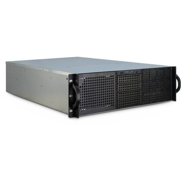 Inter-Tech 3U-30255, Rack, Server, Schwarz, Edelstahl, ATX, micro ATX, Mini-ITX, SSI CEB, Stahl, 3U