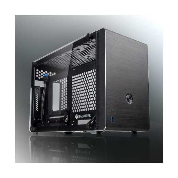 RAIJINTEK Ophion, Mini Tower, PC, Schwarz, Mini-ITX, Aluminium, Gehärtetes Glas, Gaming