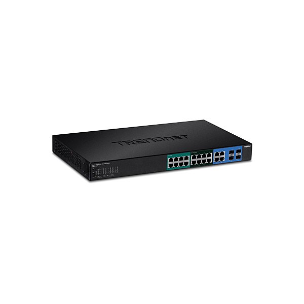 TRENDnet TPE-204US, Managed, L2/L3/L4, Gigabit Ethernet (10/100/1000), Power over Ethernet (PoE), Rack-Einbau, 1U