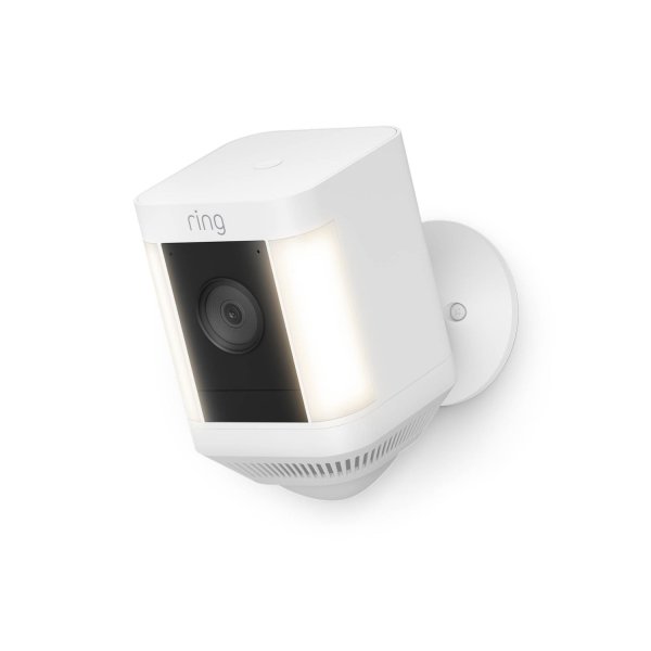 Ring Spotlight Cam Plus Battery, IP-Sicherheitskamera, Draußen, Kabellos, Decke/Wand, Weiß, Box