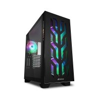 Sharkoon ELITE SHARK CA300T, Tower, PC, Schwarz, ATX, EATX, micro ATX, Mini-ITX, Gaming, Multi