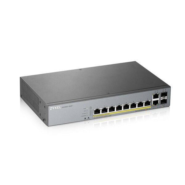 ZyXEL GS1350-12HP-EU0101F, Managed, L2, Gigabit Ethernet (10/100/1000), Power over Ethernet (PoE), Rack-Einbau