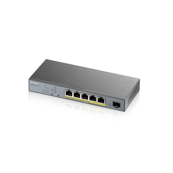 ZyXEL GS1350-6HP-EU0101F, Managed, L2, Gigabit Ethernet (10/100/1000), Power over Ethernet (PoE), Wandmontage