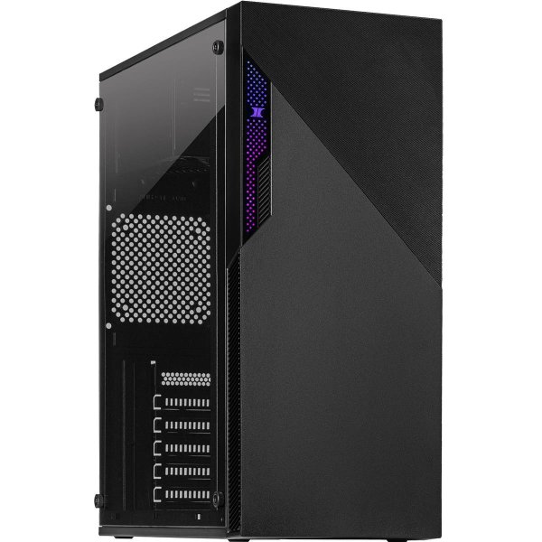 Inter-Tech ATX A-303, Midi Tower, PC, Schwarz, ATX, micro ATX, Micro-ITX, 14,5 cm, 24 cm