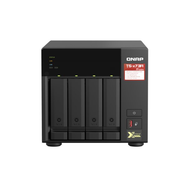 QNAP TS-473A, NAS, Tower, Ryzen Embedded, V1500B, Schwarz