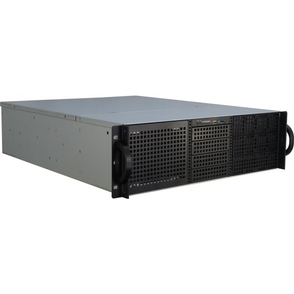 Inter-Tech 3U-30240, Rack, Server, Schwarz, ATX, Flex-ATX, micro ATX, Mini-ATX, Mini-ITX, Stahl, 3U