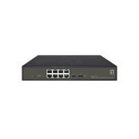 LevelOne Hilbert 10-Port Gigabit PoE Smart Lite Switch, 8...