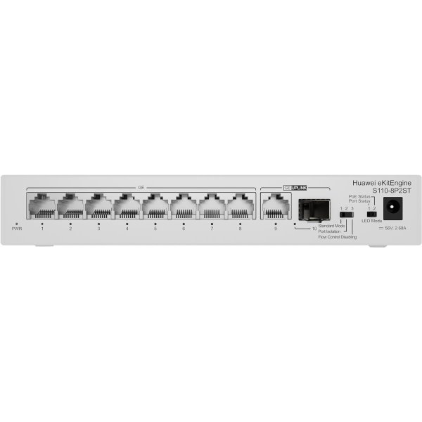 Huawei CloudEngine S110-8P2ST, Power over Ethernet (PoE), Rack-Einbau