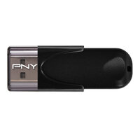 PNY Attaché 4 2.0 64GB, 64 GB, USB Typ-A, 2.0, 25 MB/s, Kappe, Schwarz