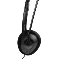 LogiLink Stereo-Headset, 1x 3,5-mm-Klinkenstecker, Bügelmikrofon, Eco-Box, Kabelgebunden, Musik/Alltag, 20 - 20000 Hz, 85 g, Kopfhörer, Schwarz