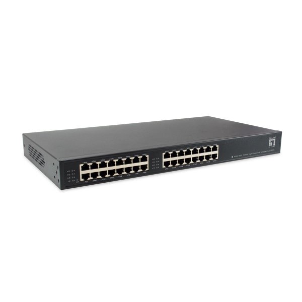 LevelOne POH-1620 16-Port High Power PoE Midspan Hub ,400W, Schnelles Ethernet, Gigabit Ethernet, 10,100,1000 Mbit/s, IEEE 802.3, IEEE 802.3ab, IEEE 802.3af, IEEE 802.3u, Schwarz, 1U, Link, PoE, Leistung