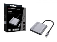 Conceptronic DONN13G, Kabelgebunden, USB 3.2 Gen 1 (3.1 Gen 1) Type-C, 100 W, Grau, 5 Gbit/s, 4K Ultra HD