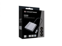 Conceptronic DONN13G, Kabelgebunden, USB 3.2 Gen 1 (3.1 Gen 1) Type-C, 100 W, Grau, 5 Gbit/s, 4K Ultra HD