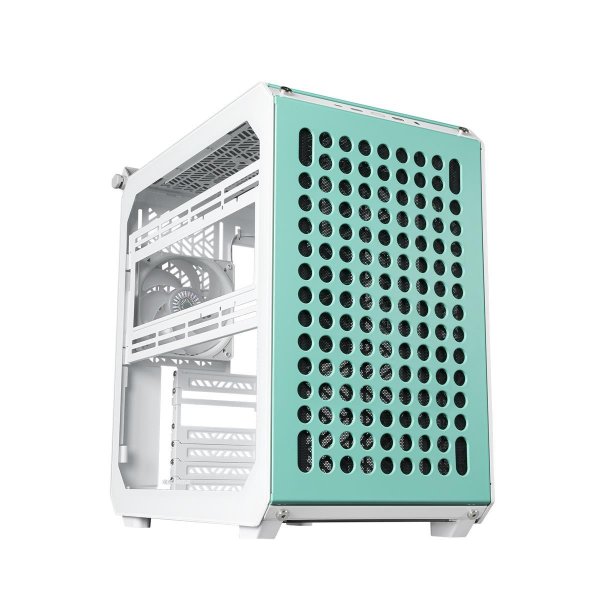 Cooler Master QUBE 500 Flatpack Macaron Edition, Midi Tower, PC, Cremefarben, Mintfarbe, Pink, ATX, EATX, ITX, micro ATX, Kunststoff, Stahl, Gehärtetes Glas, 17,2 cm