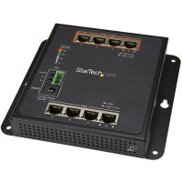 StarTech.com Industrial 8 Port Gigabit PoE Switch - 4 x...