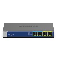 Netgear GS516UP, Unmanaged, Gigabit Ethernet (10/100/1000), Vollduplex, Power over Ethernet (PoE), Rack-Einbau