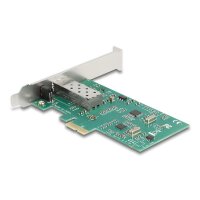 Delock 88216, PCIe, SFP, Männlich, Full-height / Low-profile, PCIe 2.1, Grün, Grau