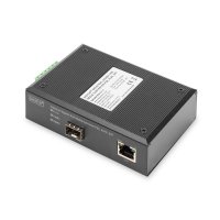 DIGITUS 10/100/1000Base-TX (PoE) to 1000Base-FX...