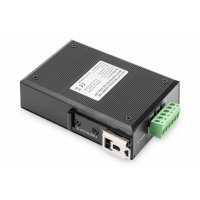 DIGITUS 10/100/1000Base-TX (PoE) to 1000Base-FX Industrial Media Converter, 1000 Mbit/s, 10Base-T, 1000Base-T, 100Base-TX, 1000Base-TX, 100Base-T, 1000Base-FX, IEEE 802.3ab, IEEE 802.3i, IEEE 802.3u, IEEE 802.3x, IEEE 802.3z, Gigabit Ethernet, 10,100,1000