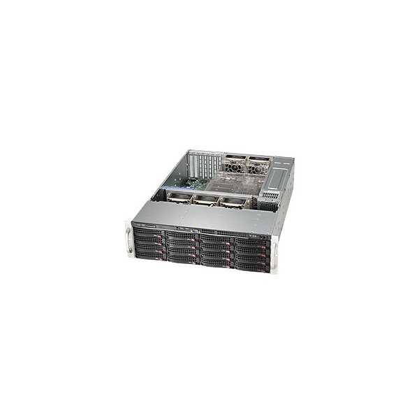 Supermicro SC836BE1C-R1K23B, Rack, Server, Schwarz, ATX, EATX, 1200 W, 2.5,3.5"