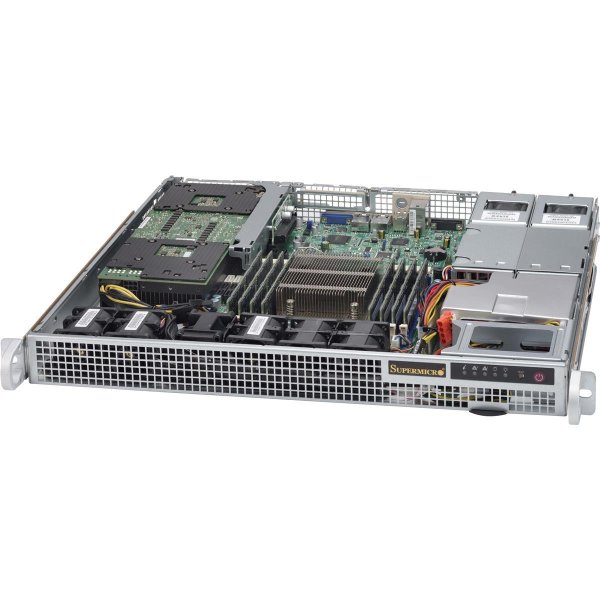 Supermicro SuperChassis 514-R407W, Rack, Server, Grau, 1U, 400 W, 100 - 240 V