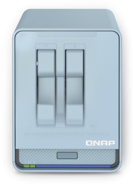 QNAP QMiroPlus-201W, NAS, Desktop, Intel® Celeron®, J4125, Blau