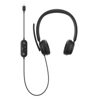 Microsoft Modern USB-C Headset, Kabelgebunden, 100 - 20000 Hz, Büro/Callcenter, 150 g, Kopfhörer, Schwarz