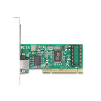 Delock 88084, PCI, RJ-45, Full-height / Low-profile, PCI 2.3, RJ-45, Grün, Grau