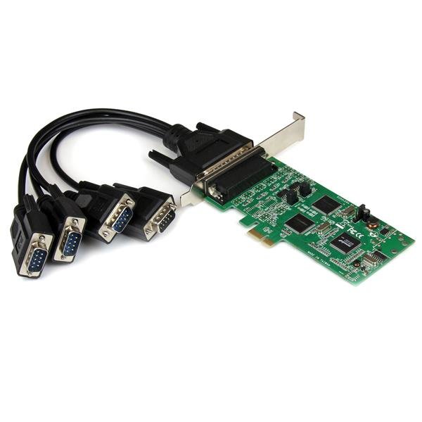 StarTech.com 4 Port Serielle PCI Express Schnittstellenkarte - 2 x RS232 2 x RS422 / RS485, PCIe, Seriell, RS-232/422/485, SystemBase SB16C1052PCI, 256 B, 0 - 100 °C