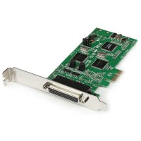 StarTech.com 4 Port Serielle PCI Express Schnittstellenkarte - 2 x RS232 2 x RS422 / RS485, PCIe, Seriell, RS-232/422/485, SystemBase SB16C1052PCI, 256 B, 0 - 100 °C