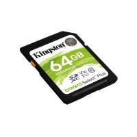 Kingston 64GB SDXC Canvas Select Plus 100R C10 UHS-I U1...