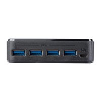 StarTech.com 4x4 USB 3.0 (5Gbps) Sharing Switch für Peripheriegeräte, 5 Gbit/s, Mikro-USB Typ-B, Schwarz, Kunststoff, CE, FCC, REACH, 0 - 40 °C