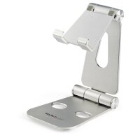 StarTech.com Handy und Tablet Ständer - Faltbarer Universalhalter für Smartphones und Tablets(4 bis 13 Zoll), Verstellbar, ergonomisch mit mehreren Winkeln für den Schreibtisch, tragbar, Handy/Smartphone, Tablet/UMPC, Multimedia-Ständer, Tisch/Bank, Silbe