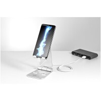 StarTech.com Handy und Tablet Ständer - Faltbarer Universalhalter für Smartphones und Tablets(4 bis 13 Zoll), Verstellbar, ergonomisch mit mehreren Winkeln für den Schreibtisch, tragbar, Handy/Smartphone, Tablet/UMPC, Multimedia-Ständer, Tisch/Bank, Silbe