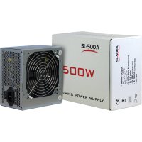 Inter-Tech SL-500A, 500 W, 230 V, 60 Hz, +12V,+3.3V,+5V,+5Vsb,-12V, Passiv, 220 W